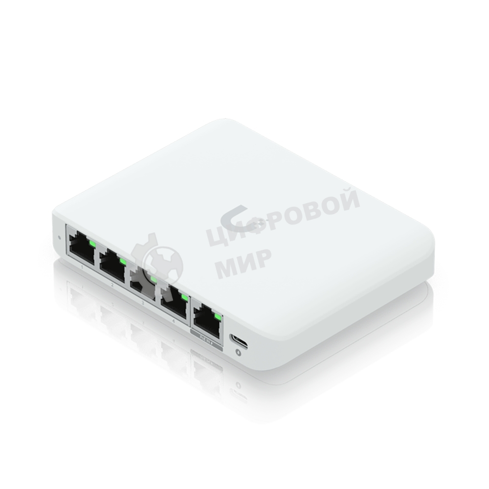 Коммутатор Ubiquiti UniFi Switch Flex Mini 2.5G Compact, 5-port 2.5G switch that can be powered with PoE or a USB-C adapter.
