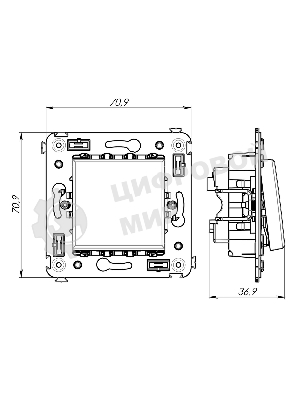 Выключатель одноклавишный DKC Avanti 4412103 