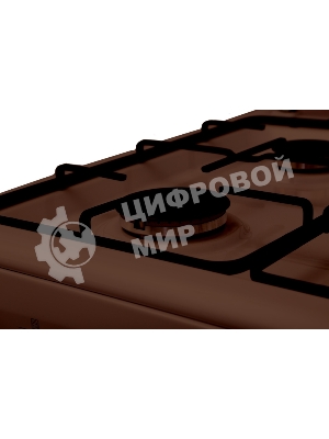Плита газовая Renova SG6G-BR коричневый, конфорок 4 шт, духовка 70 л, 60 см x 85 см x 60 см