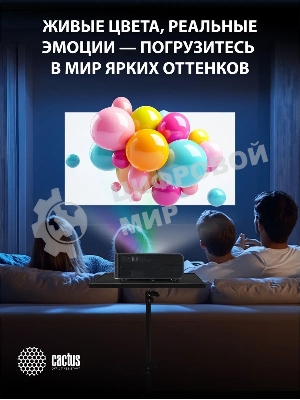 Проектор Cactus CS-PRM.01B.Full HD LCD 19000Lm LS 700Lm ANSI (1920x1080) 2500:1 ресурс лампы:50000часов 2xUSB typeA 2xHDMI 1.8кг