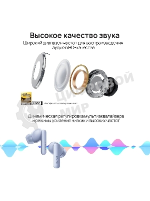Наушники TWS Huawei FreeBuds 5i (T0014) синий, внутриканальные, Bluetooth, активное шумоподавление, до 7.5 ч