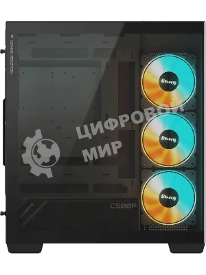 Компьютерный корпус Gigabyte Gb-C500P ST черный без БП ATX 3x120мм 6x140мм 2xUSB 3.0 1xUSB3.1 audio bott PSU