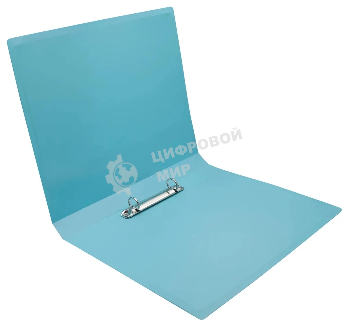 Папка на 2-х кольцах Бюрократ Pastel PAST0812/2RBLUE A4, пластик, 0.5мм корешок 27мм, торцевой карман с бумажной вставкой, голубой