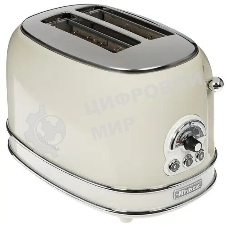 Тостер Ariete Vintage 155 бежевый, 810 Вт, 2 слота
