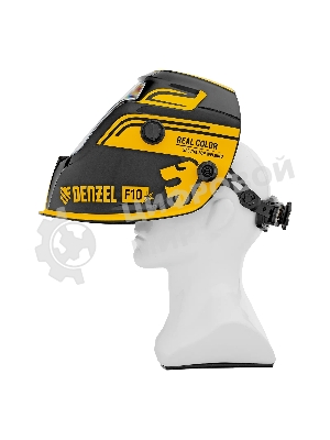 Щиток защитный лицевой (маска сварщика) Denzel F10, см. окно 100х96, Real Color, DIN 4-8/9-13