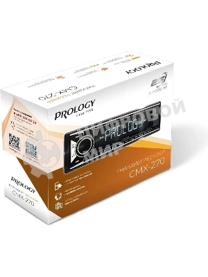 Автомагнитола Prology CMX-270, 1 DIN, Bluetooth, USB Type-A, AUX, пульт ДУ