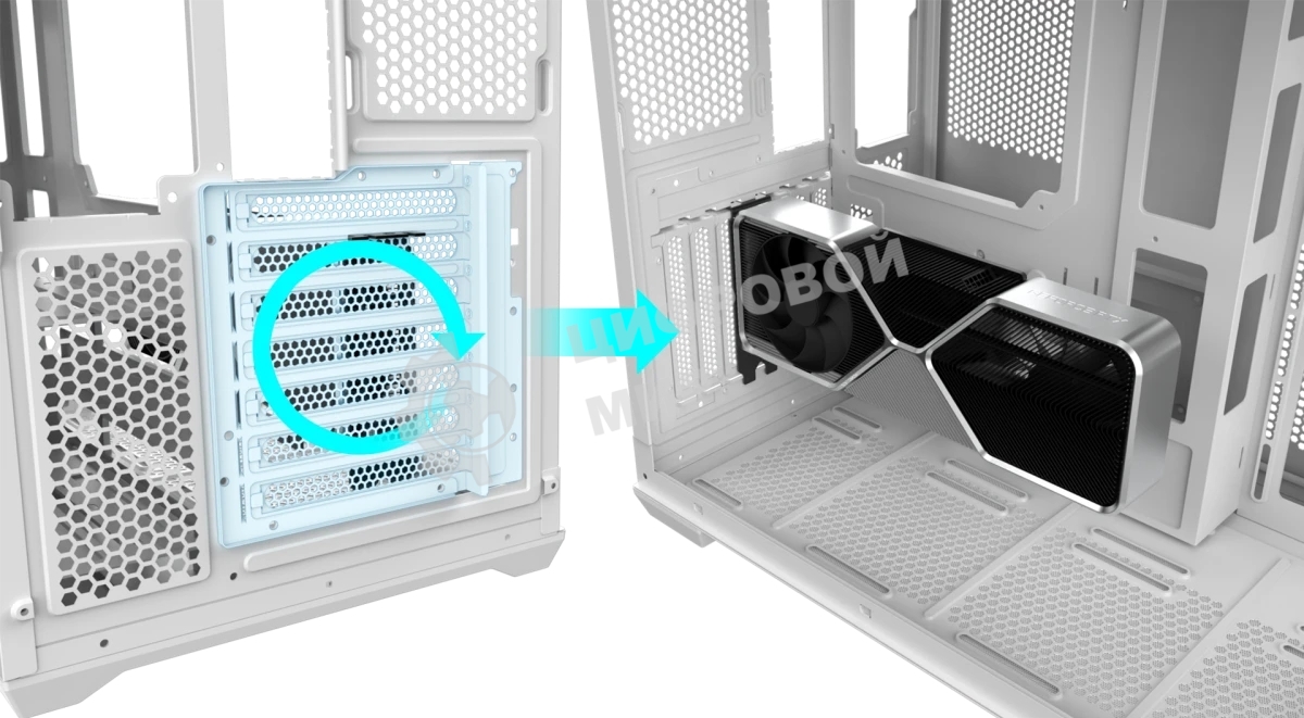 Корпус без блока питания Raijintek ATREUS BT4, Midi-Tower, TG, 4x120мм ARGB, 2xUSB-A 3.0 + 1xUSB Type-C , E-ATX, ATX, mATX, mITX White