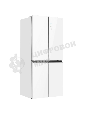 Холодильник Maunfeld MFF192NFPW01 Inverter белый трехкамерный 334/184л морозилка снизу, No Frost, Side by Side