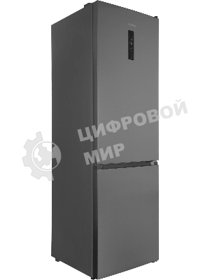 Холодильник Hyundai CC35083F нержавеющая сталь двухкамерный 240/95л морозилка снизу, No Frost