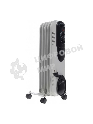 Обогреватель масляный Ресанта ОМПТ- 5Н (5 секций), белый, 1000 Вт, 10 м2, термостат 67/3/2