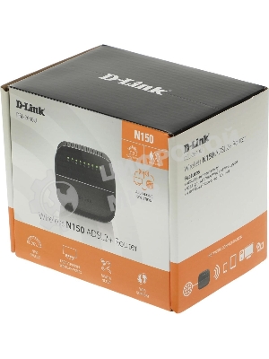 Роутер беспроводной D-Link DSL-2640U/R1A ADSL2+ черный ANNEX А