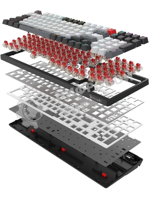 Клавиатура беспроводная механическая A4Tech Bloody WS98 USB черный/серый (WS98)