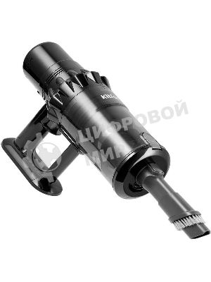 Пылесос вертикальный Kitfort КТ-5284 черный, питание от аккумулятора, 130 Вт, пылесборник 0,6 л