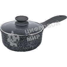 Ковш Maunfeld GRETA MF18GRTT01SP из литого алюминия со стеклянной крышкой, 18 см, 1,6 л