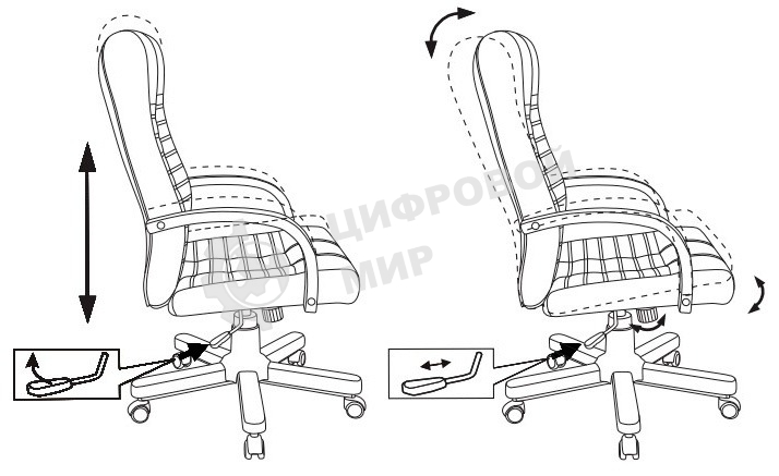 Кресло руководителя Бюрократ KB-10/WALNUT черный, искусственная кожа, крестовина металл