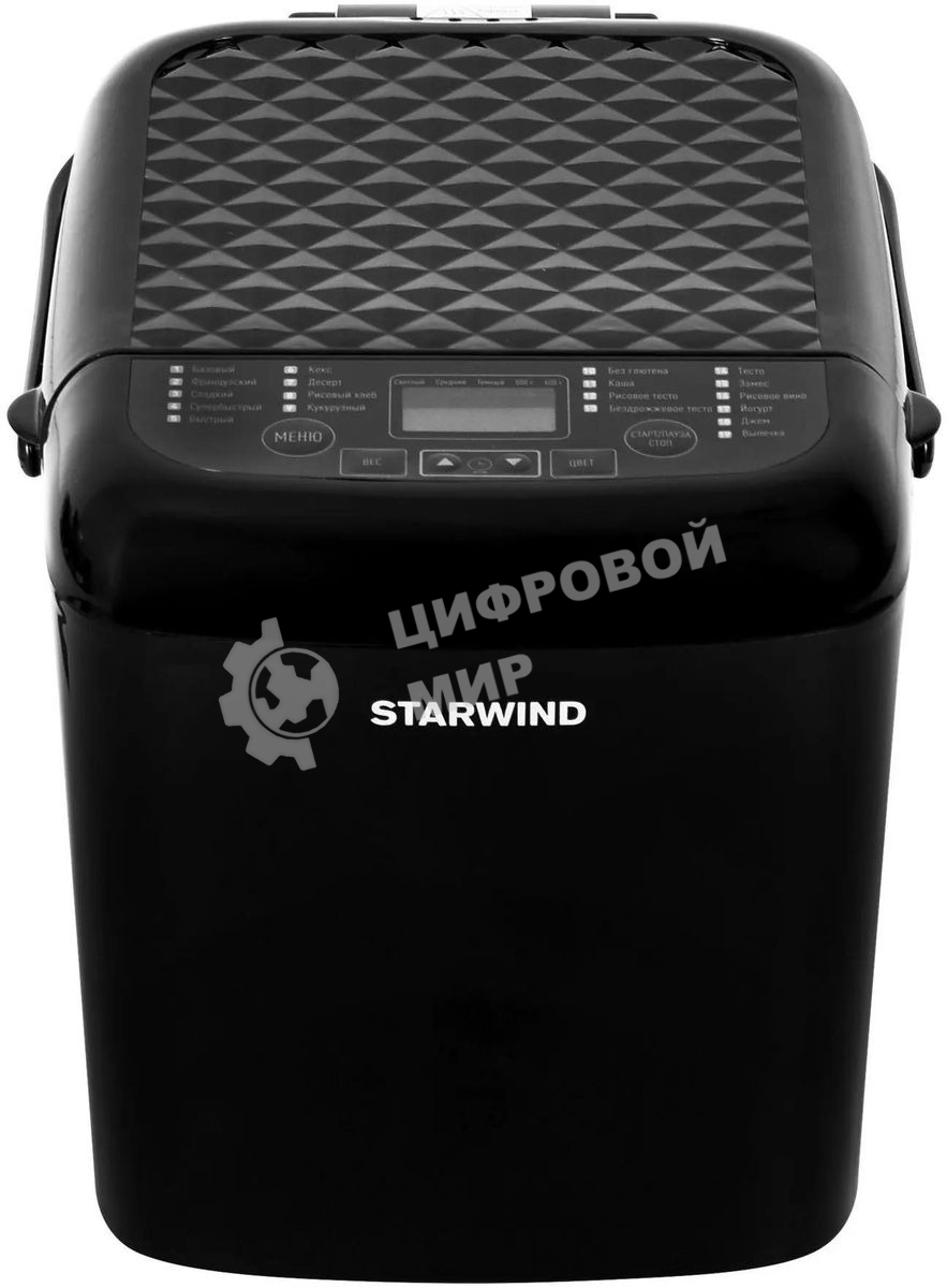Хлебопечка Starwind SBM1083 черный, 500 Вт, 0.6 кг, 19 программ