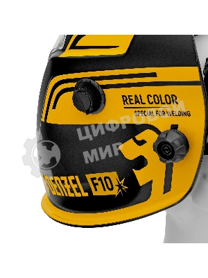 Щиток защитный лицевой (маска сварщика) Denzel F10, см. окно 100х96, Real Color, DIN 4-8/9-13