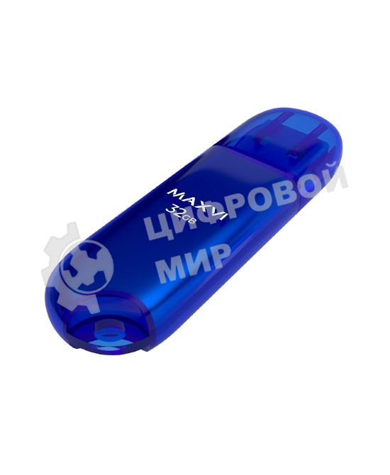 Флешка USB Maxvi P1 blue (FD32GBUSB20C10P1), 32Gb, USB 2.0, R/W 15/5, синий