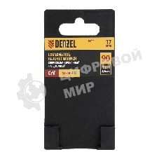 Ключ комбинированный трещоточный Denzel 17 мм, CrV, матовый хром