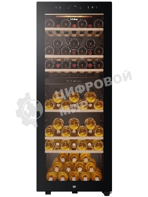 Винный шкаф Haier FWC77GDAE1 черный, 190 л, 2 отсека, 77 бут., класс A