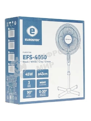 Вентилятор Eurostek EFS-4050 White напольный 1шт/уп