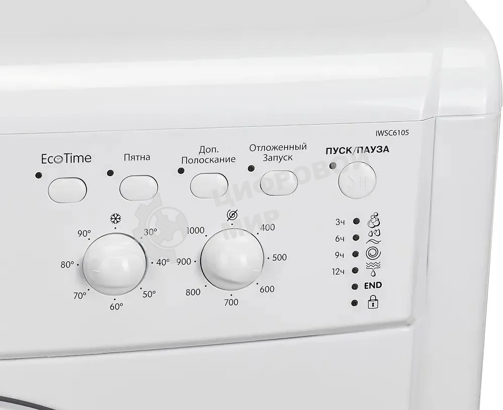 Стиральная машина Indesit IWSC 6105 белый, загрузка фронтальная 6 кг, 1000 об/мин., класс: А