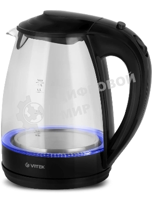 Чайник электрический Vitek VT-1122 TR бесцветное стекло (стекло, 1.7 л, 2200 Вт)