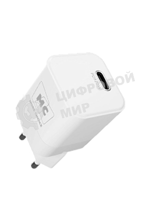 Сетевое зарядное устройство MORE CHOICE (4620202555816) NC86 1Type-C 3.0A PD 20W, белый