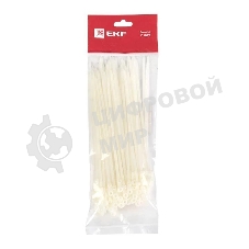 Хомут кабельный 3.6х200 нейл. белый с отверстием для крепления (уп. 100 шт) EKF plc-c-o-3.6x200