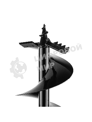 Шнек для грунта Denzel ER-200, диаметр 200 мм, длина 800 мм, соединение 20 мм, съемный нож