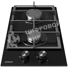 Газовая варочная поверхность Candy CHXG32CNB, 2 конфорки, закаленное стекло, 4750 Вт