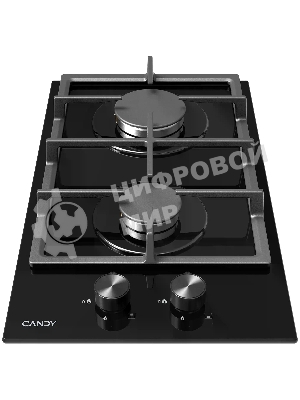 Газовая варочная поверхность Candy CHXG32CNB, 2 конфорки, закаленное стекло, 4750 Вт