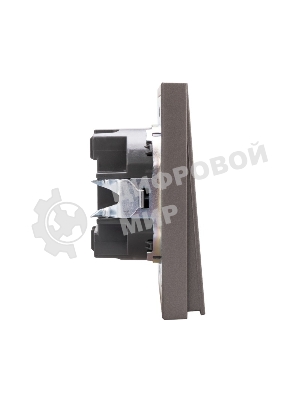 Выключатель Kranz STRONG 2 кл с подсветкой 10А с/у графит