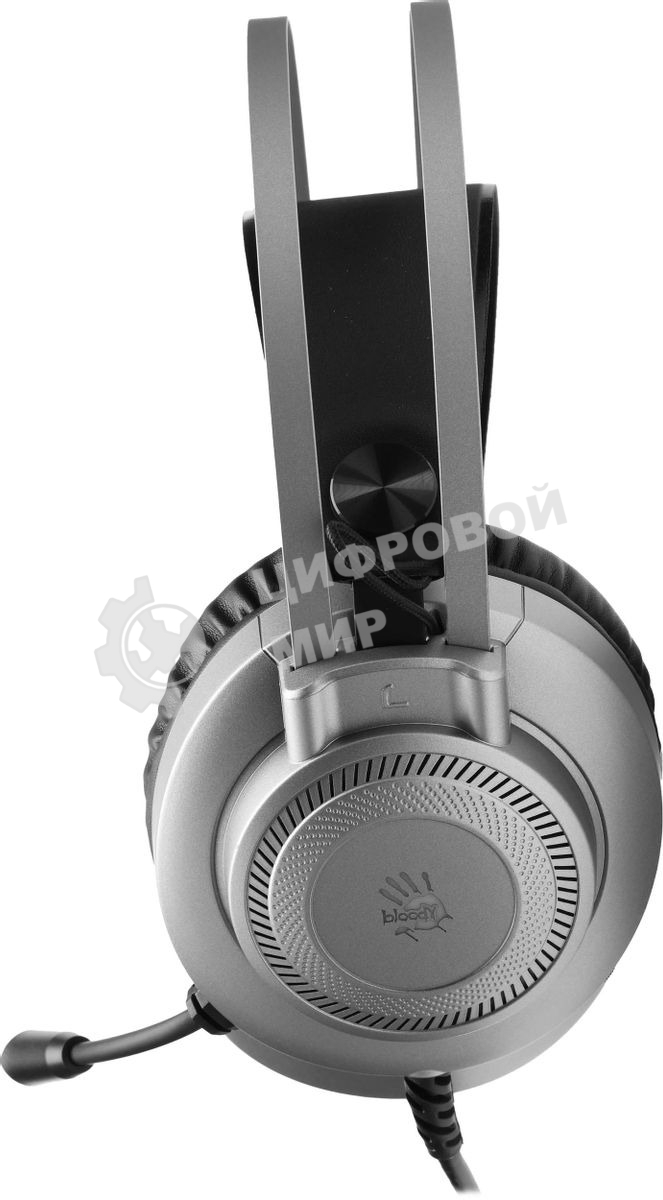 Гарнитура проводная с микрофоном A4Tech Bloody J200S серый 2м мониторные USB оголовье (J200S)
