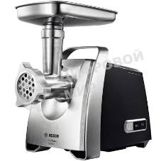 Мясорубка электрическая Bosch MFW68640 черный, 2200 Вт, 4.3 кг/мин, реверс, металлический лоток, насадки - 5