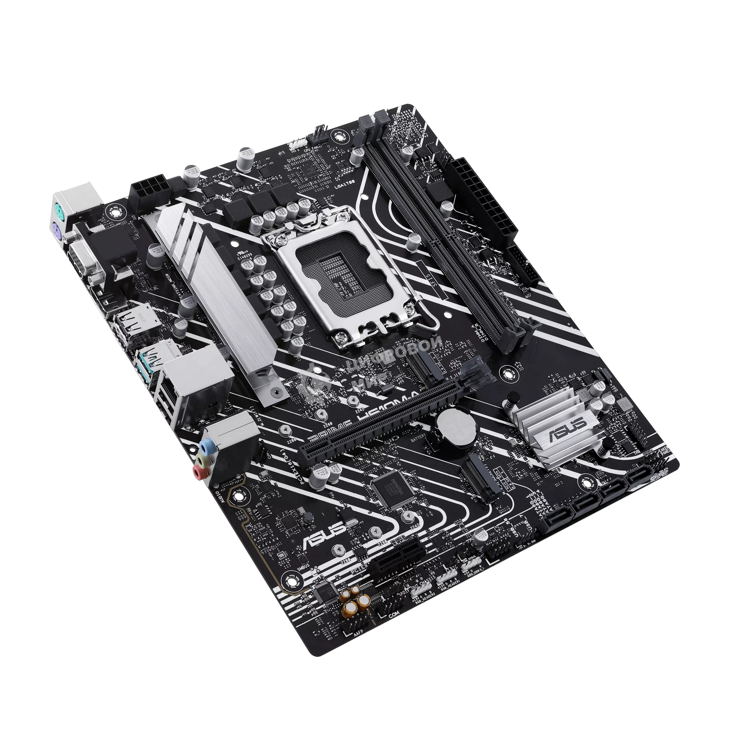 Материнская плата ASUS PRIME H610M-A-CSM, LGA 1700, Intel H610, 2xDDR5, 4xSATA, 2xM.2 PCIe 3.0 (x2, x4), 1xPCIe 4.0 x16, 1xPCIe x1, 1xHDMI, 1xDP, 1xVGA, 2xUSB-A 3.2 Gen 2, 4xUSB-A 2.0, 1x 1Gb LAN, 3x3.5 мм, 7.1, mATX