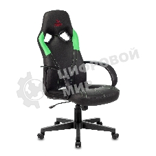 Кресло игровое Бюрократ ZOMBIE RUNNER черный/зеленый искусственная кожа крестовина пластик