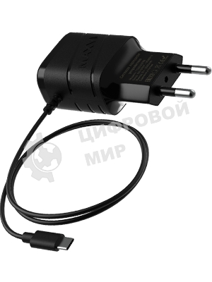 Сетевое зарядное устройство Maxvi TCM-202TB, 2xUSB, 5V, 2A, Type-C