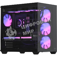Корпус Formula Crystal Z2 Plus AR V2 Black, Midi-Tower, чёрный, 4 x 120 мм