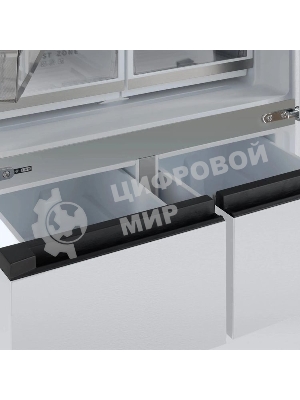Холодильник Tesler RFD-427BI белый, глянцевый двухкамерный 250/142л морозилка сбоку, No Frost, Side by Side