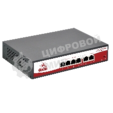 Коммутатор SarmaTT SR-PS0420FBL, 4×100 Мбит/с PoE+ + 2×100 Мбит/с Uplink, неуправляемый