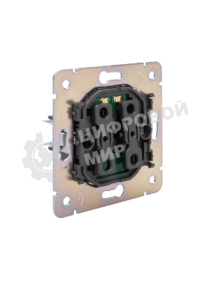 Выключатель Kranz STRONG 2 кл с подсветкой 10А с/у графит