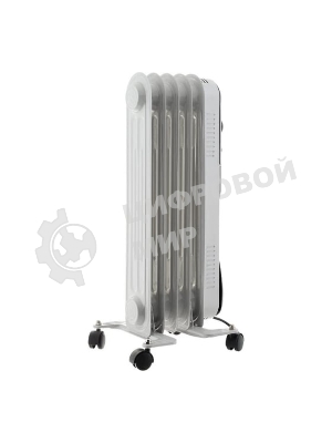 Обогреватель масляный Ресанта ОМПТ- 5Н (5 секций), белый, 1000 Вт, 10 м2, термостат 67/3/2