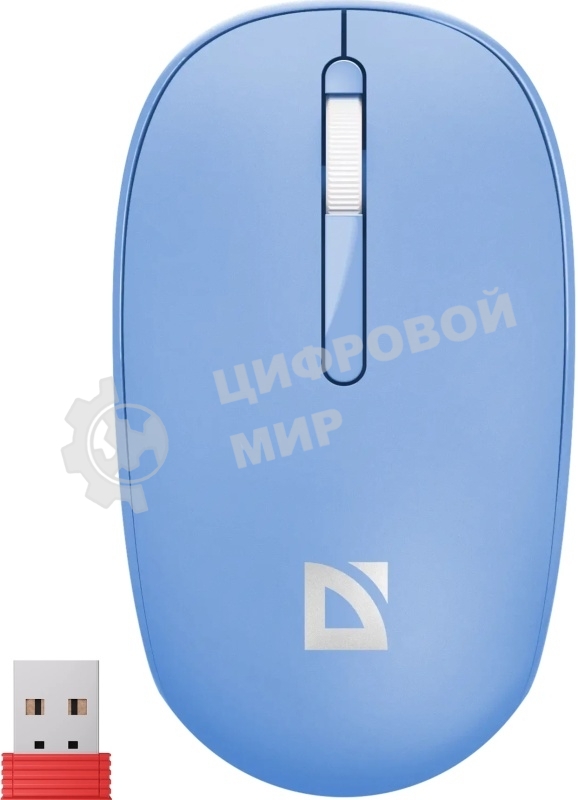 Мышь беспроводная Defender Smart MM-396 синий, 1600 dpi, радиоканал, Bluetooth, USB, кнопки - 3