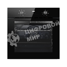 Духовой шкаф Kuppersberg HO 606 P Black, High-Tech, 78 л, поворотное управление, утапливаемые переключатели, дисплей, таймер, 6 режимов, макс. температура 310 градусов, телескопические направляющие (на 1 уровень), цвет черный, цвет фурнитуры черный