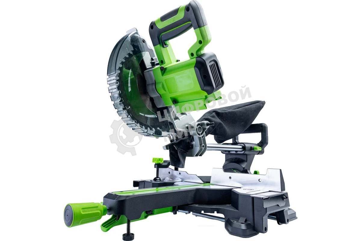 Торцовочная пила Greenworks GD24MS216 24V, бесщеточная, с протяжкой, без АКБ и ЗУ [1501707]