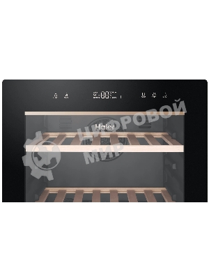 Винный шкаф Haier FWC77GDAE1 черный, 190 л, 2 отсека, 77 бут., класс A