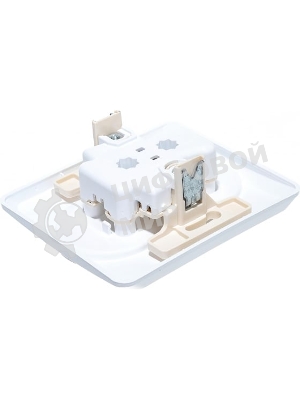 Розетка 2-м СП Этюд 16А IP20 без заземл. бел. SchE PC16-005B