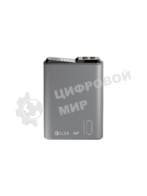 Портативный аккумулятор OLMIO QS-10, 10000mAh, 22.5W QuickCharge3.0/PowerDelivery, LCD, темно-серый
