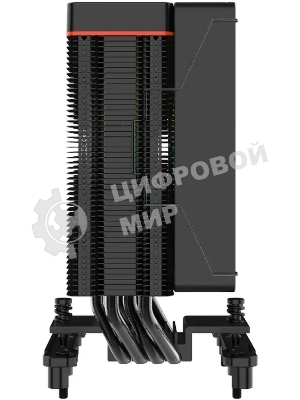 Кулер для процессора Bloody AC-15 ARGB черный, 120 мм, алюминий/медь, 800-2000 об/мин, 22-32 дБ, 4 pin PWM, ARGB, 240 Вт, высота 156 мм